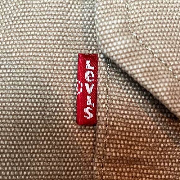 Levis  Long Sleeve Work Shirt Men's Size XL Tan Khaki Utility Shacket - Picture 6 of 12